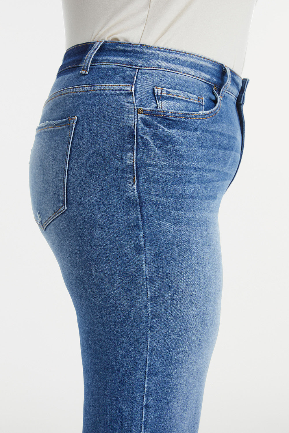 BAYEAS Full Size High Waist Cat's Whisker Wide Leg Jeans - AllIn Computer