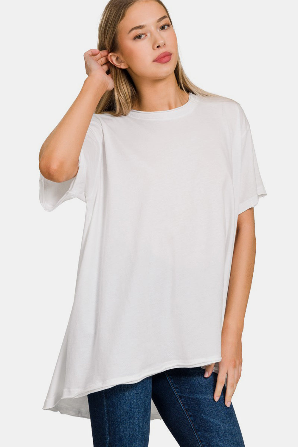 Zenana Round Neck Short Sleeve T-Shirt - AllIn Computer