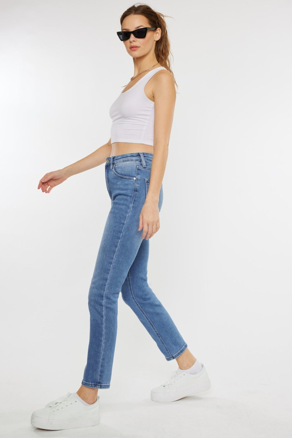 Kancan Full Size Cat's Whiskers High Waist Jeans - AllIn Computer
