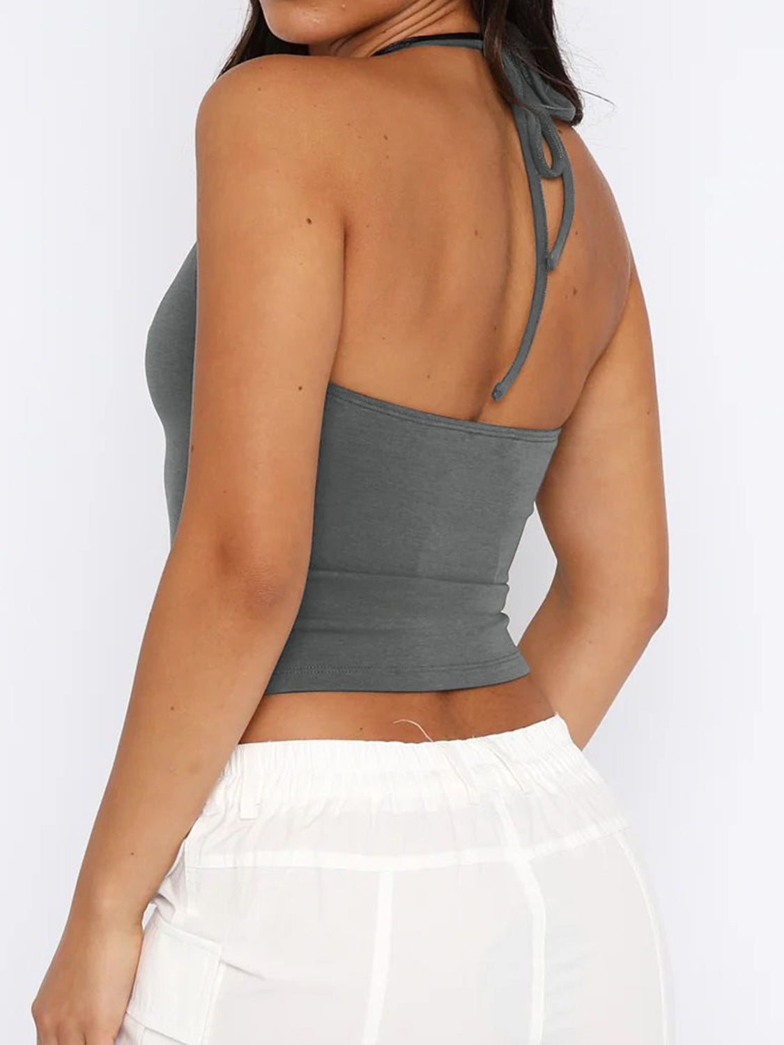 Lace Detail Halter Neck Cami - AllIn Computer