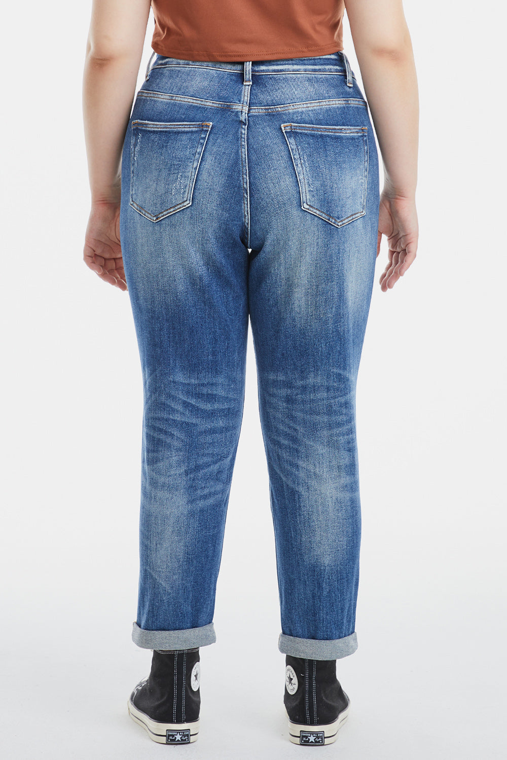 BAYEAS Full Size High Waist Distressed Paint Splatter Pattern Jeans - AllIn Computer
