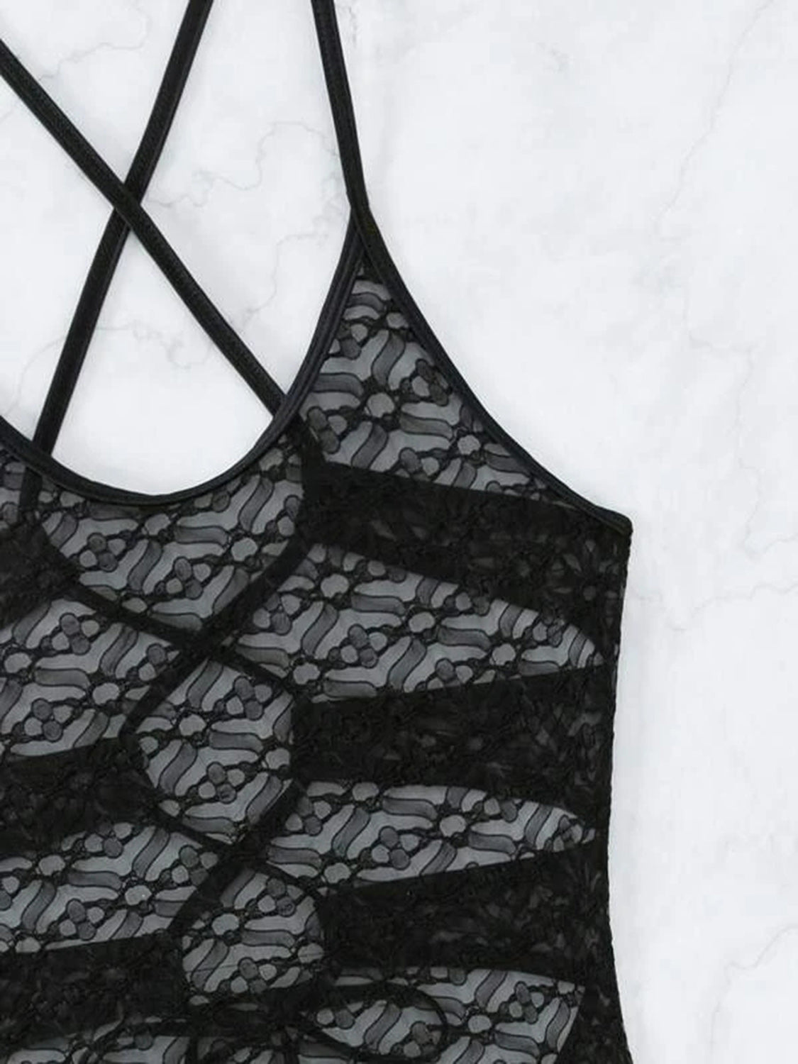Lace Up Scoop Neck Sleeveless Cover Up - AllIn Computer