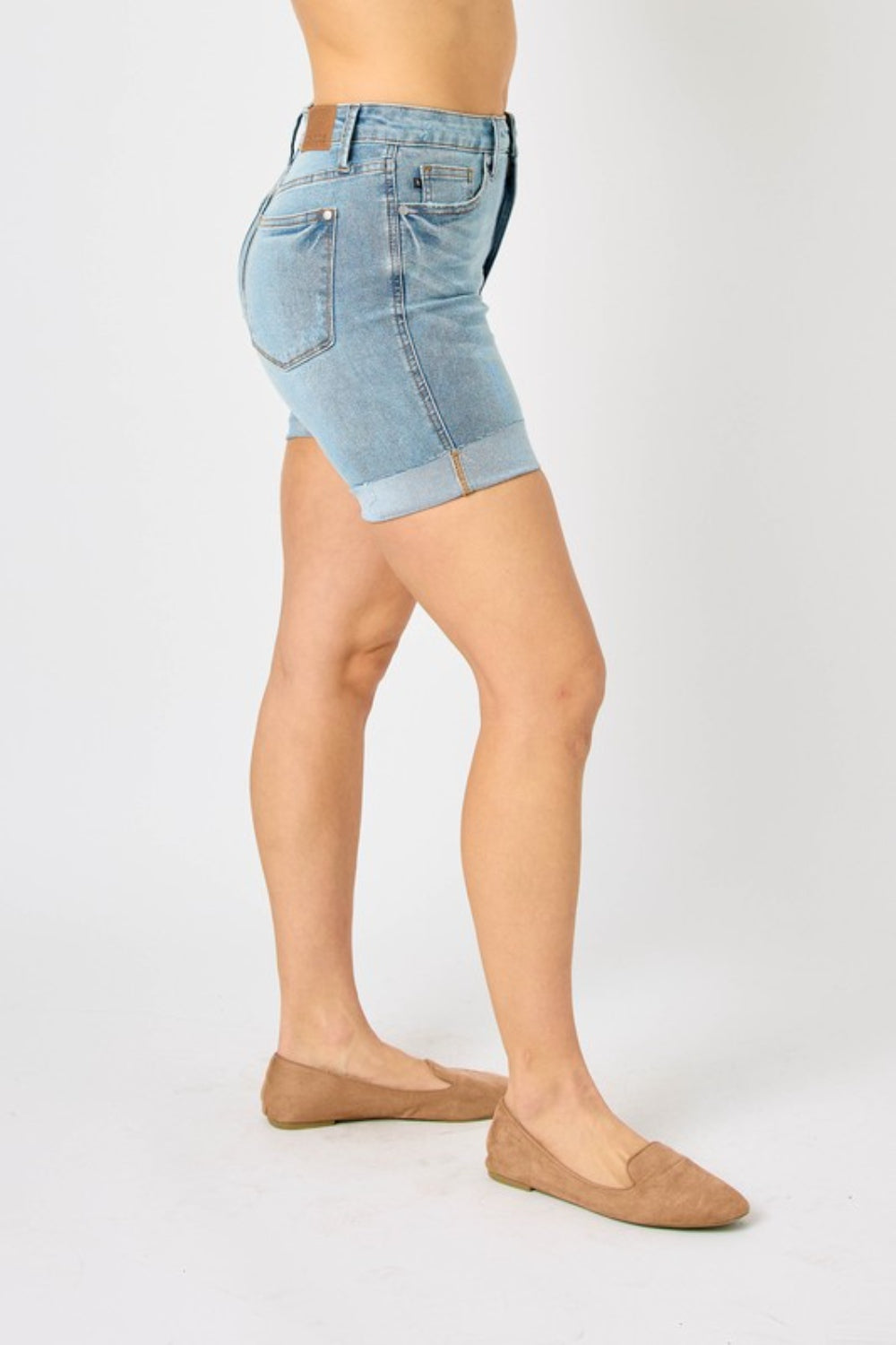 Judy Blue Full Size Tummy Control Denim Shorts - AllIn Computer