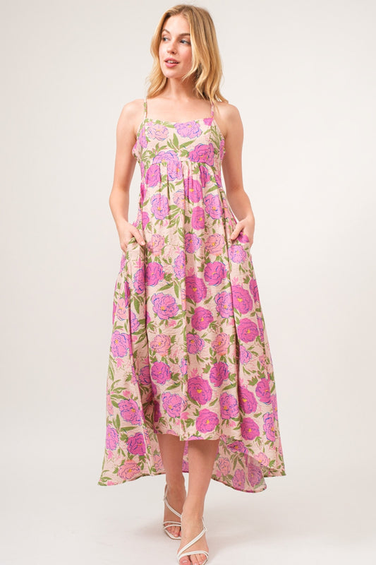 And The Why Floral High-Low Hem Cami Dress - AllIn Computer