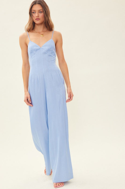 Idem Ditto Drawstring Back Sleeveless Wide Leg Jumpsuit - AllIn Computer