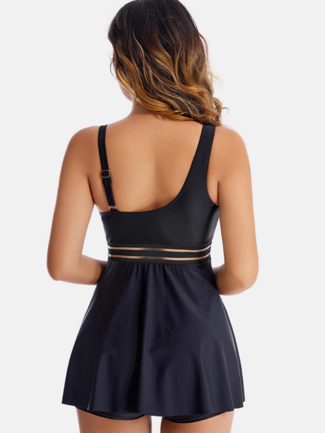Asymmetrical Neck One-Piece Swimwear - AllIn Computer