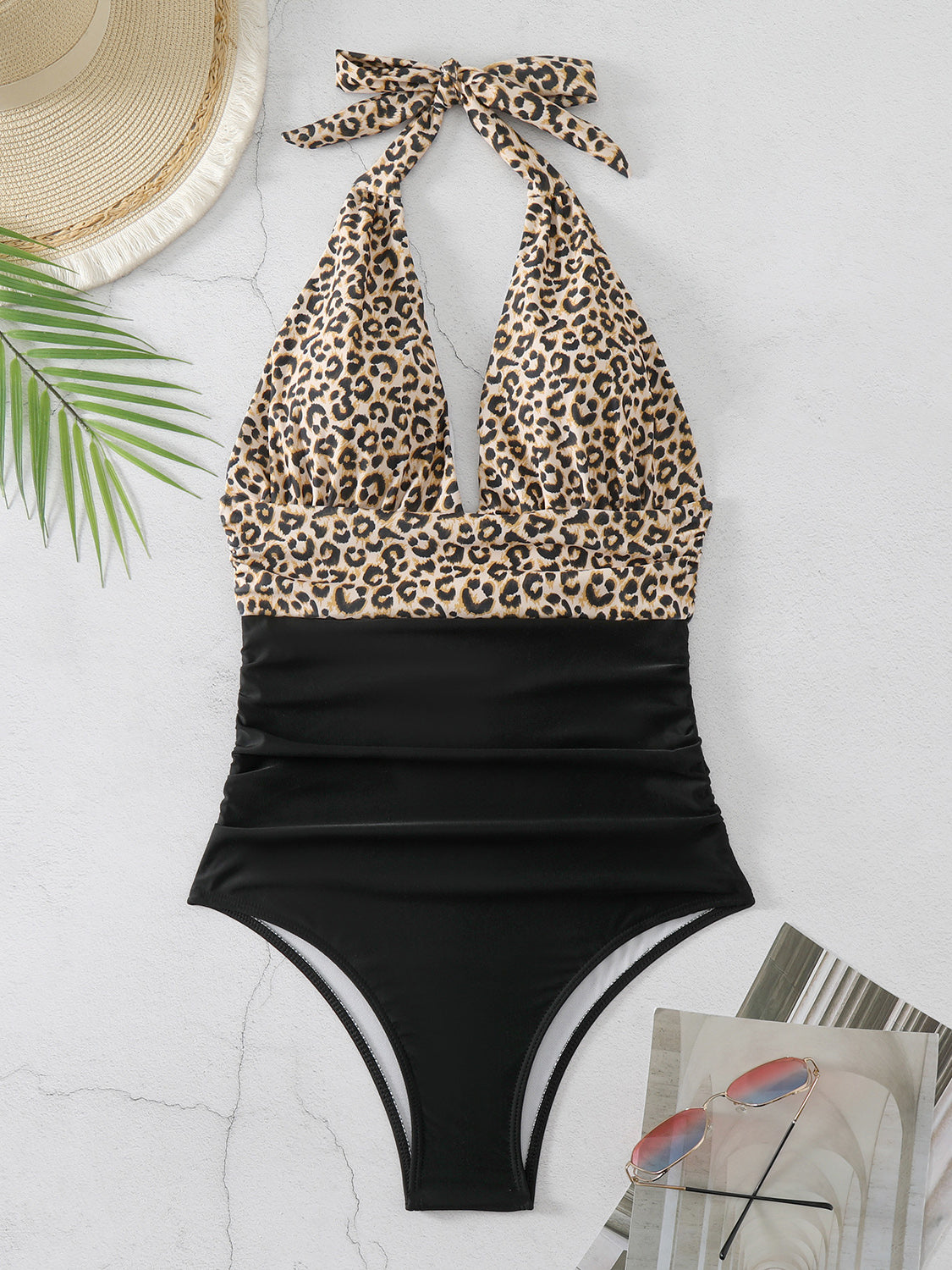 Halter Neck One-Piece Swimwear - AllIn Computer