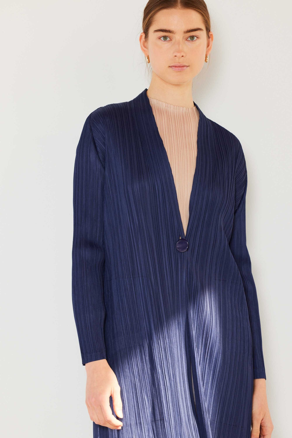 Marina West Swim Pleated Long Sleeve Cardigan - AllIn Computer