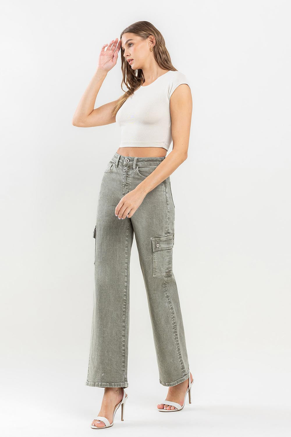Vervet by Flying Monkey 90's Super High Rise Cargo Jeans - AllIn Computer