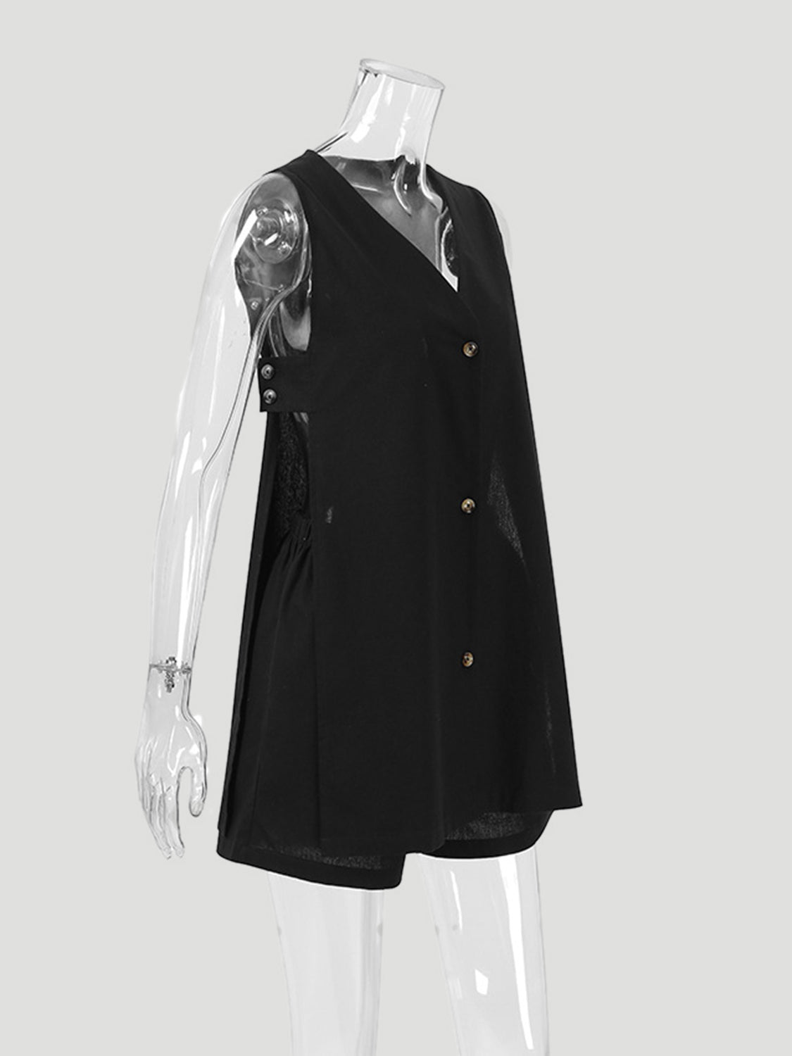 Full Size Button Up Top and Shorts Set - AllIn Computer