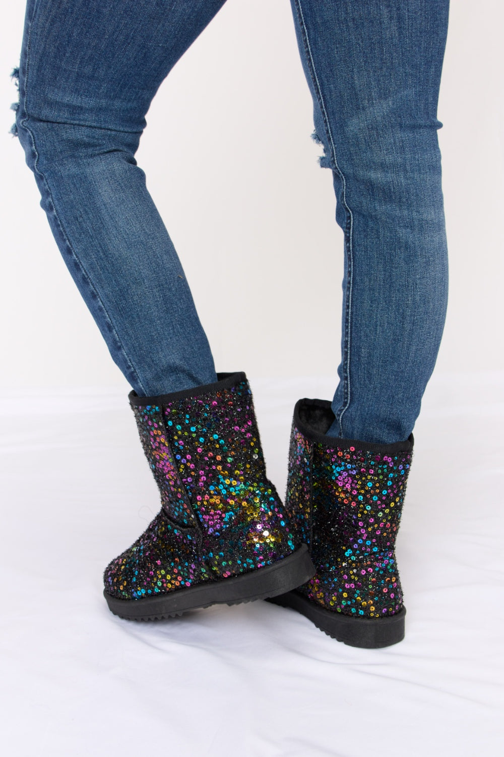 Forever Link Sequin Thermal Flat Boots - AllIn Computer