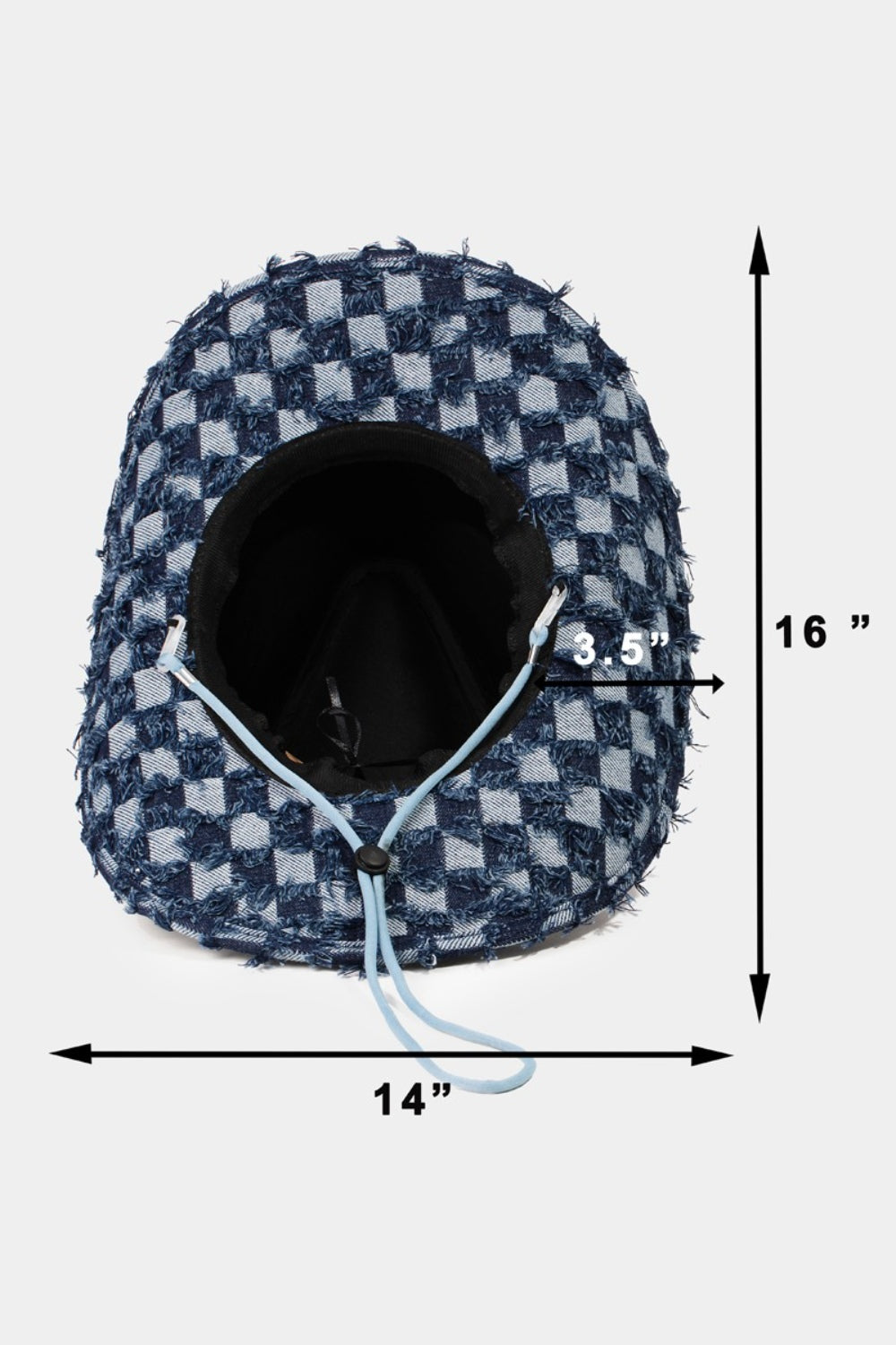 Fame Checkered Fringe Denim Cowboy Hat - AllIn Computer