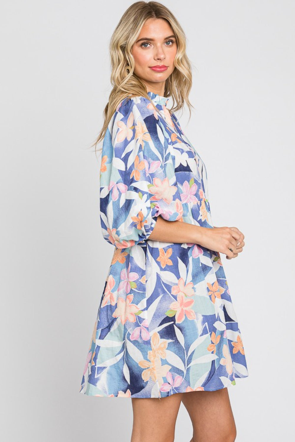 GeeGee Floral Print Mini Dress - AllIn Computer