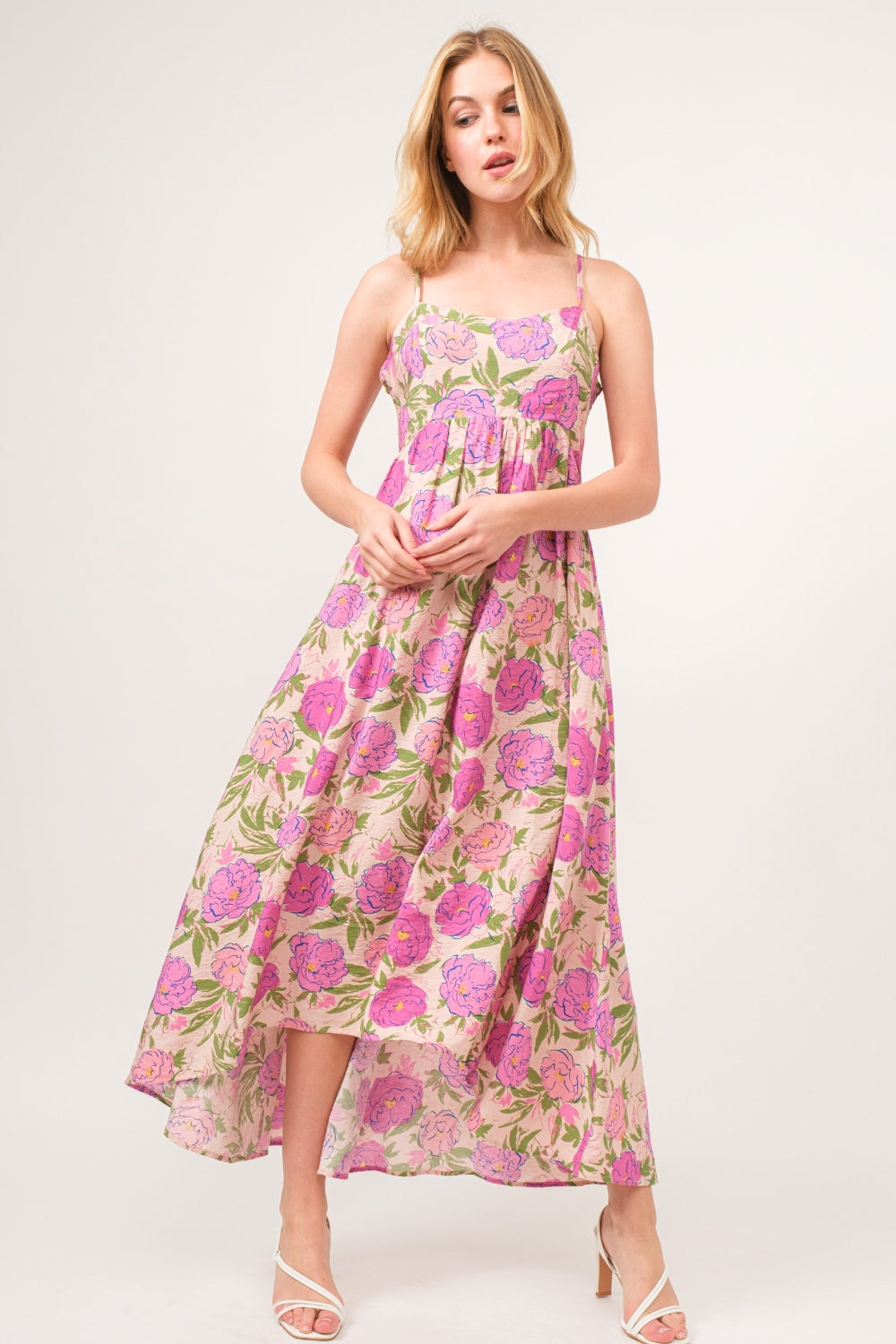 And The Why Floral High-Low Hem Cami Dress - AllIn Computer