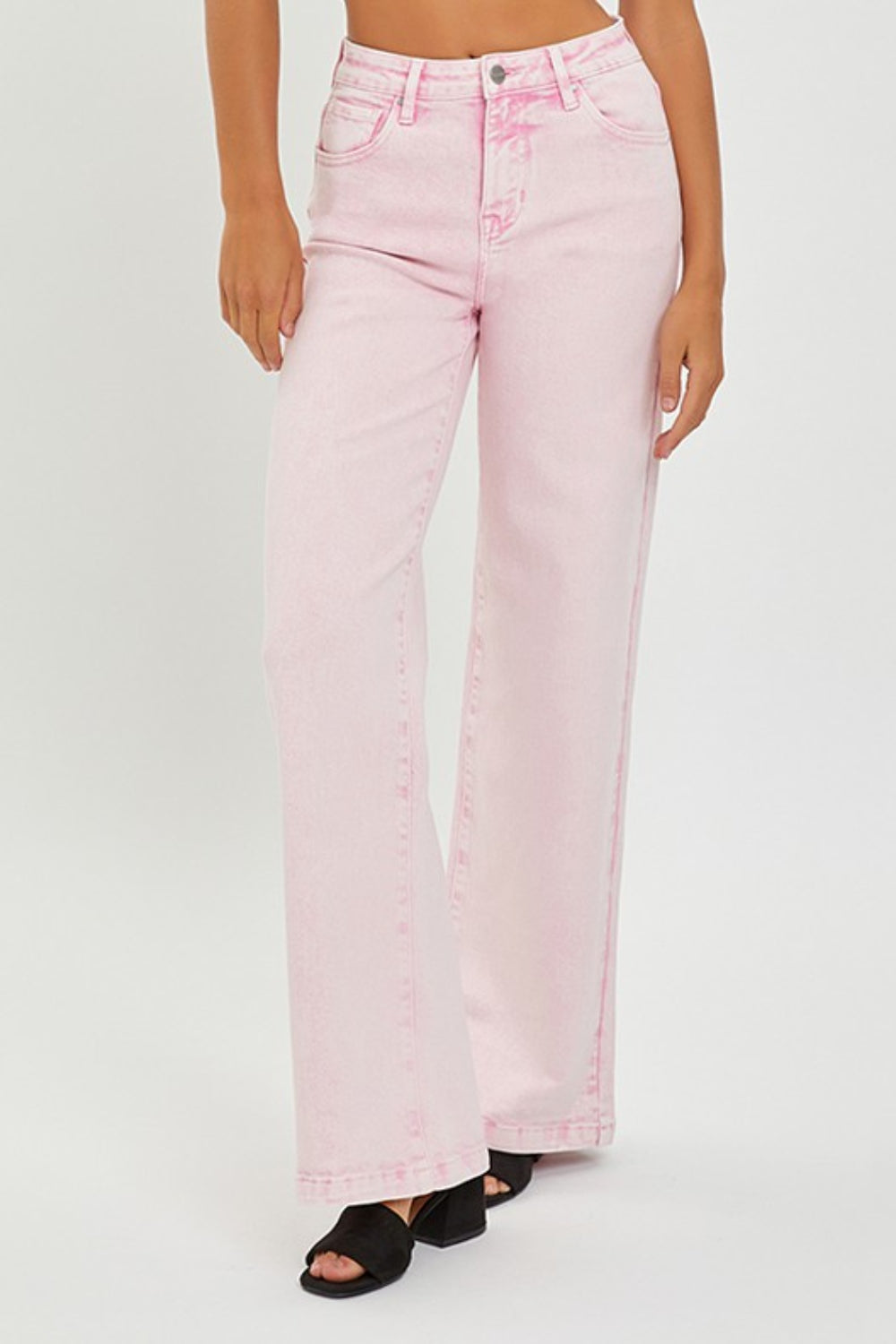 RISEN Full Size High Rise Tummy Control Wide Leg Jeans - AllIn Computer