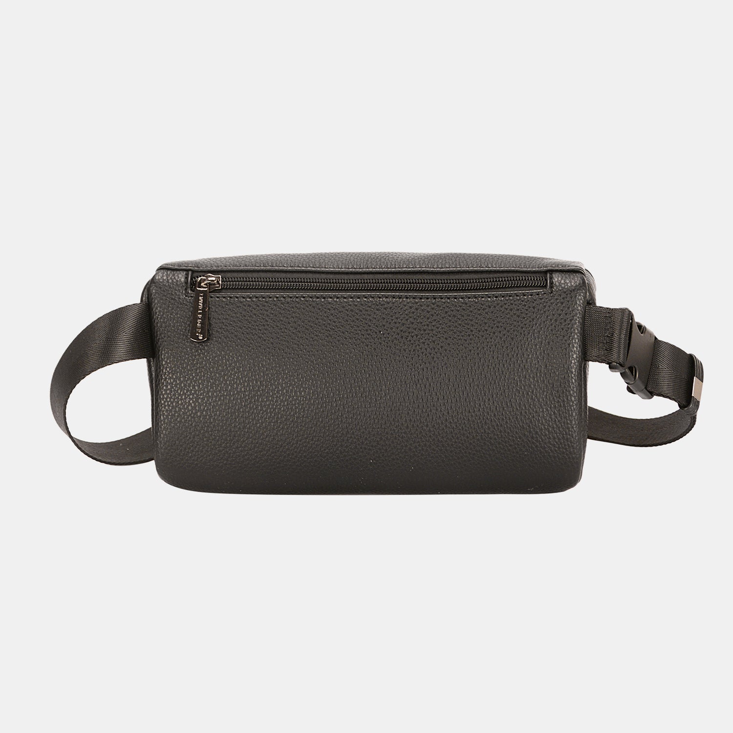 David Jones PU Leather Double Zipper Adjustable Belt Bag - AllIn Computer