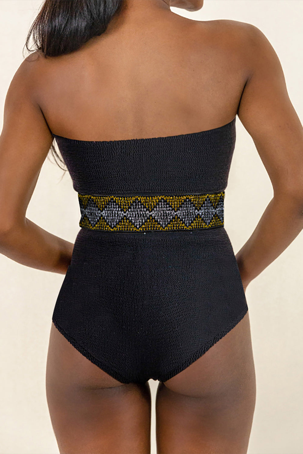 Geometric Tube Sleeveless One-Piece Swimwear - AllIn Computer