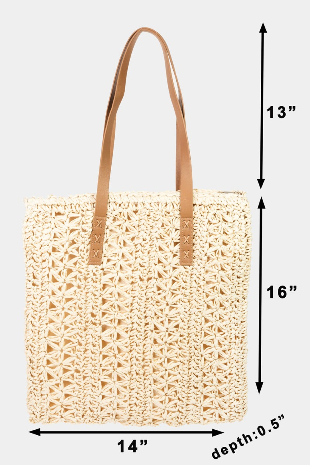 Fame Straw Braided Tote Bag - AllIn Computer