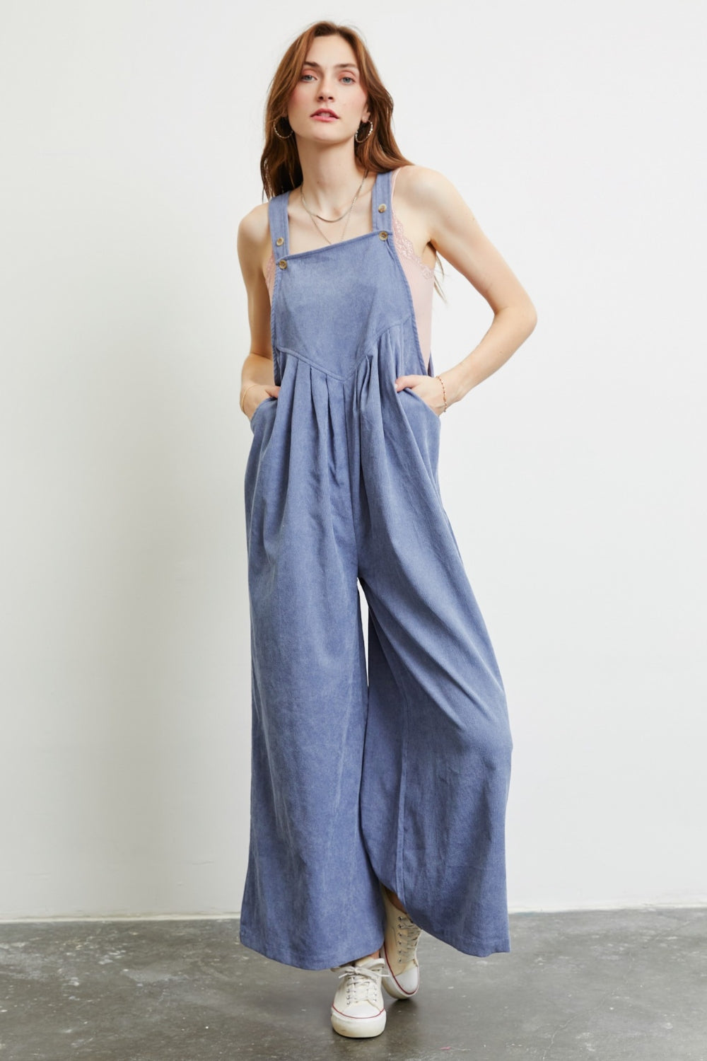 HEYSON Full Size Wide Leg Overalls with Pockets - AllIn Computer