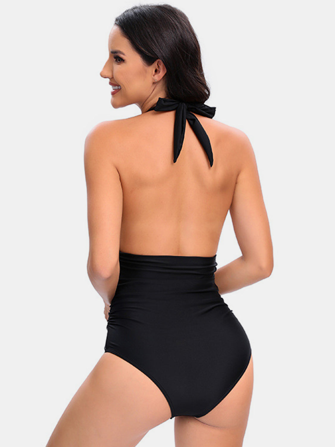 Halter Neck One-Piece Swimwear - AllIn Computer