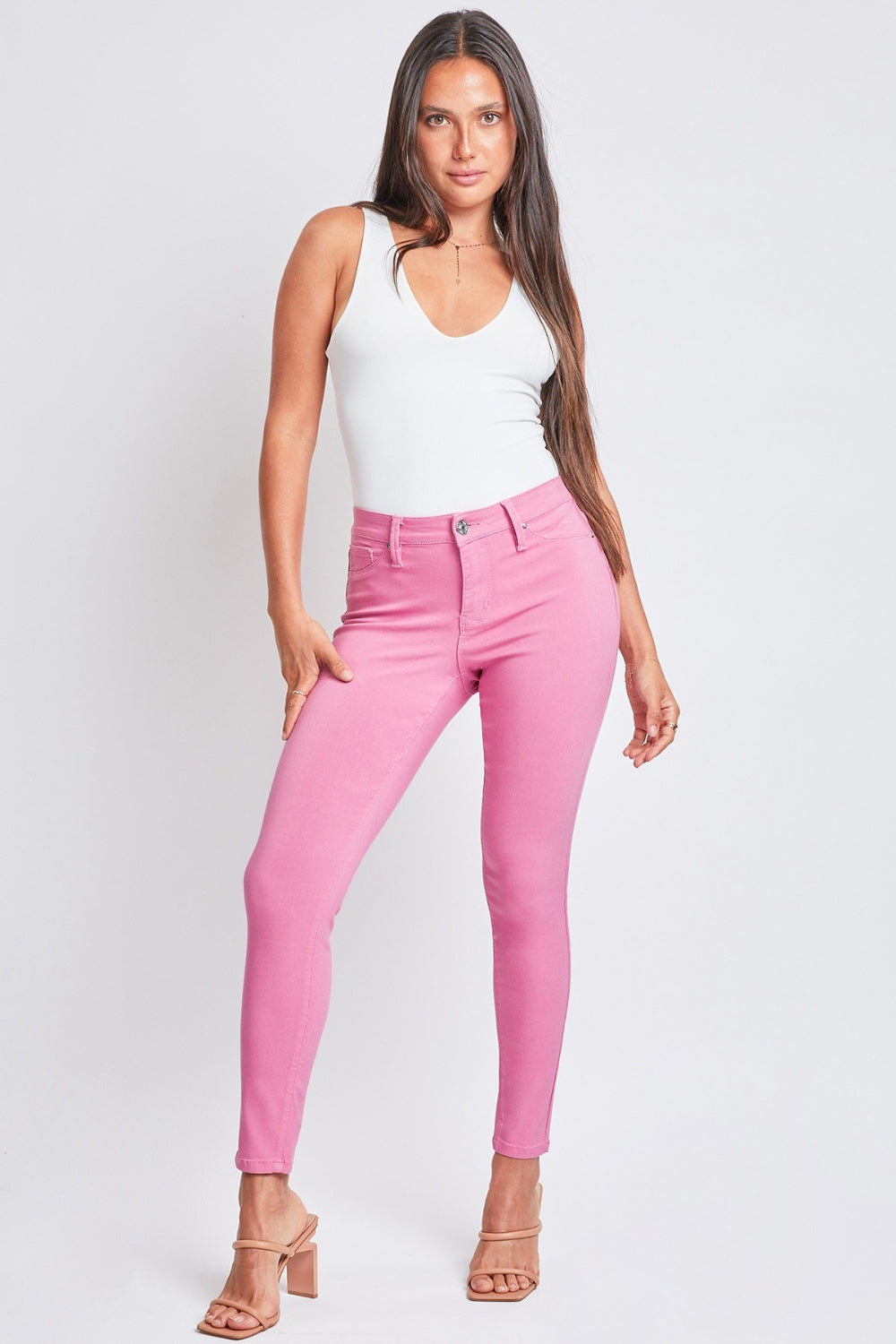YMI Jeanswear Full Size Hyperstretch Mid-Rise Skinny Pants - AllIn Computer