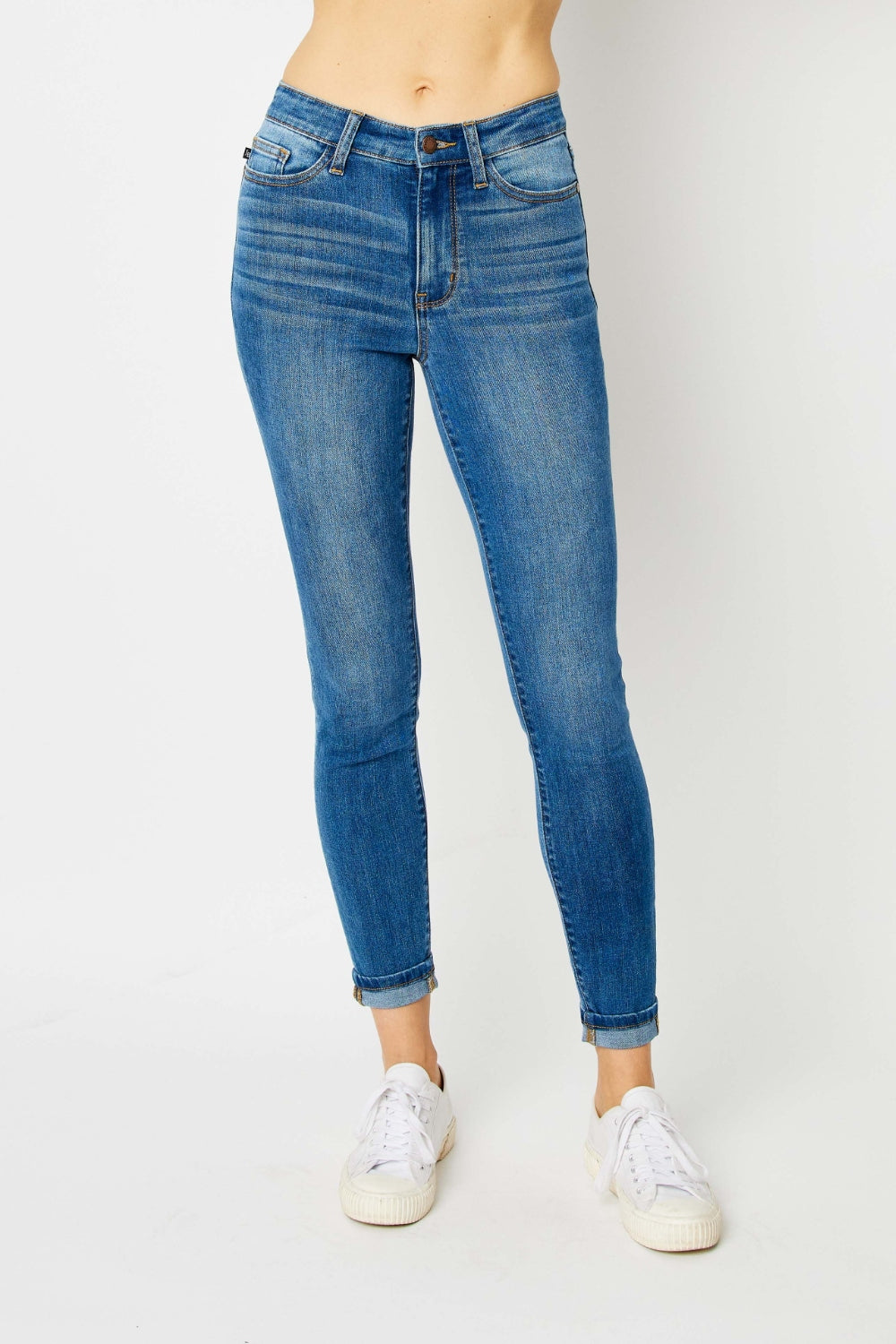 Judy Blue Full Size Cuffed Hem Skinny Jeans - AllIn Computer