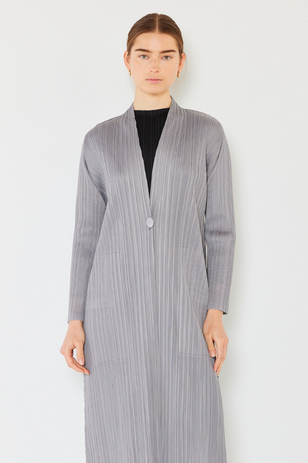 Marina West Swim Pleated Long Sleeve Cardigan - AllIn Computer