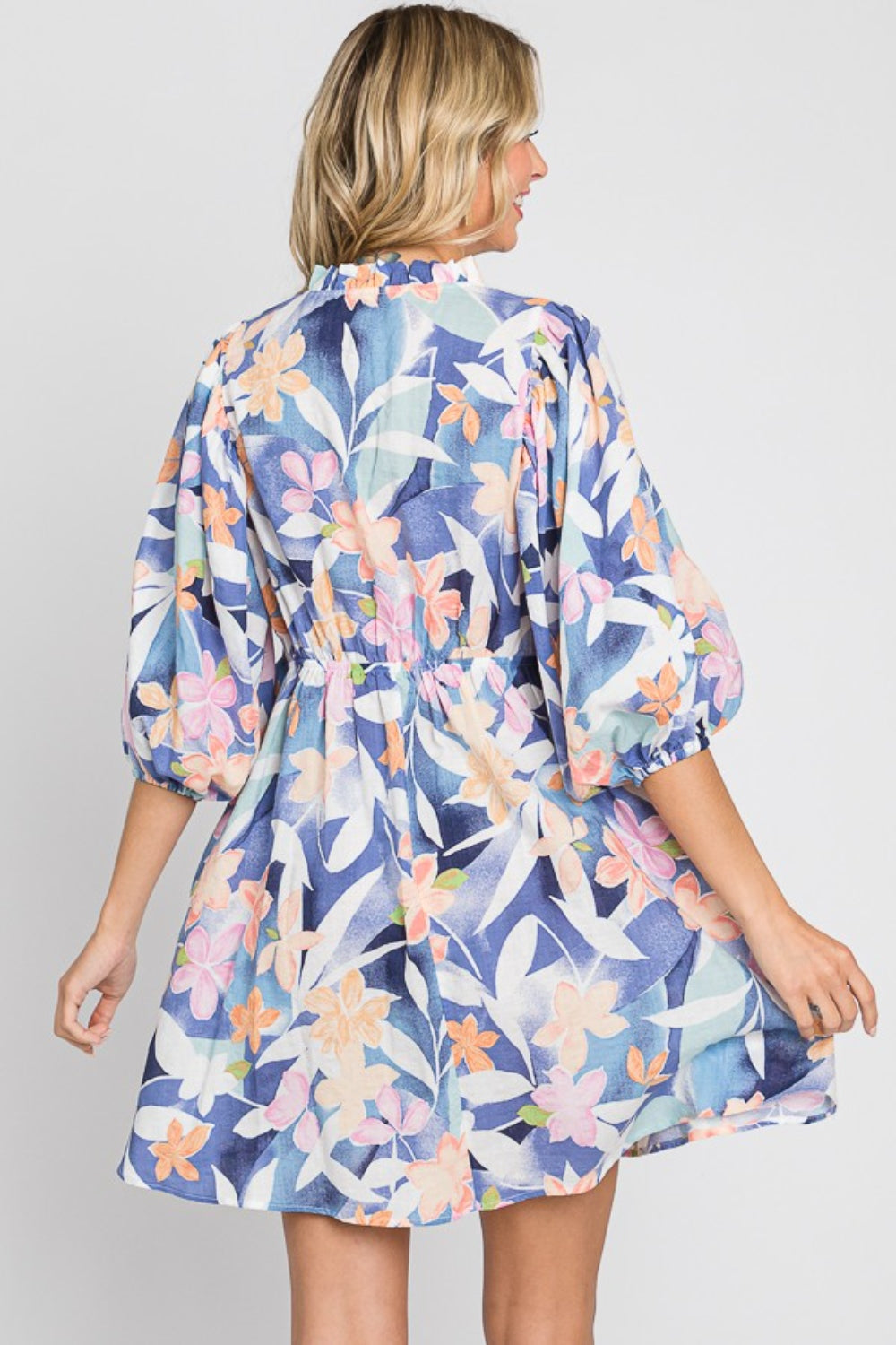 GeeGee Floral Print Mini Dress - AllIn Computer