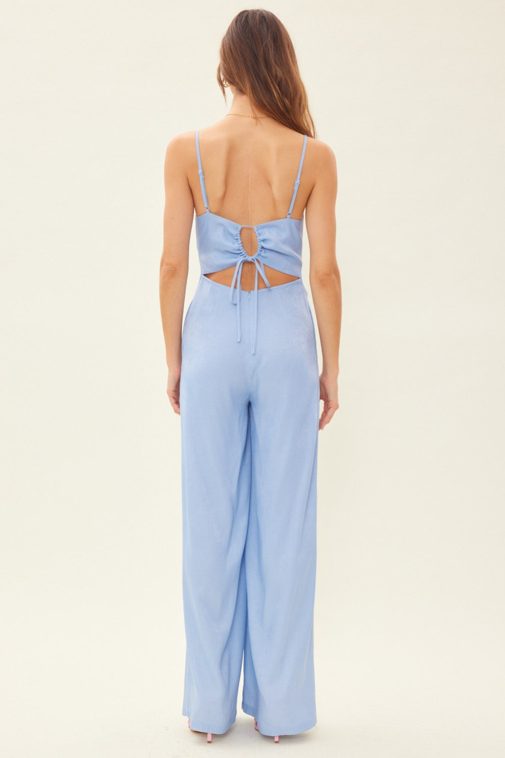Idem Ditto Drawstring Back Sleeveless Wide Leg Jumpsuit - AllIn Computer