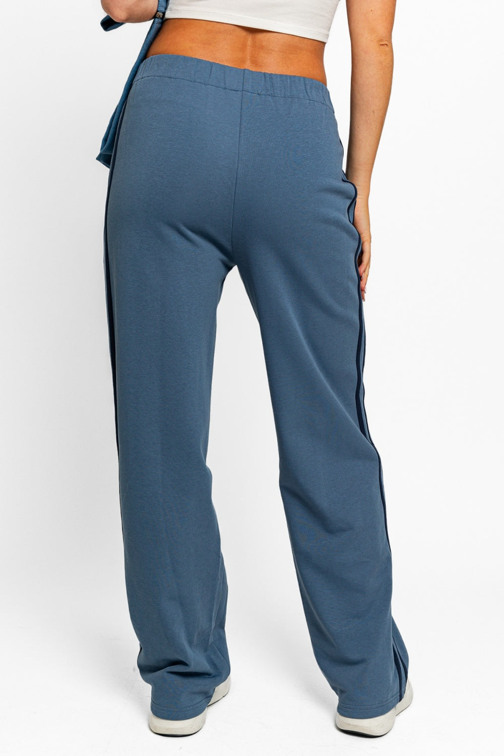 Tasha Apparel High Waist Side Stripes Straight Track Sweatpants - AllIn Computer