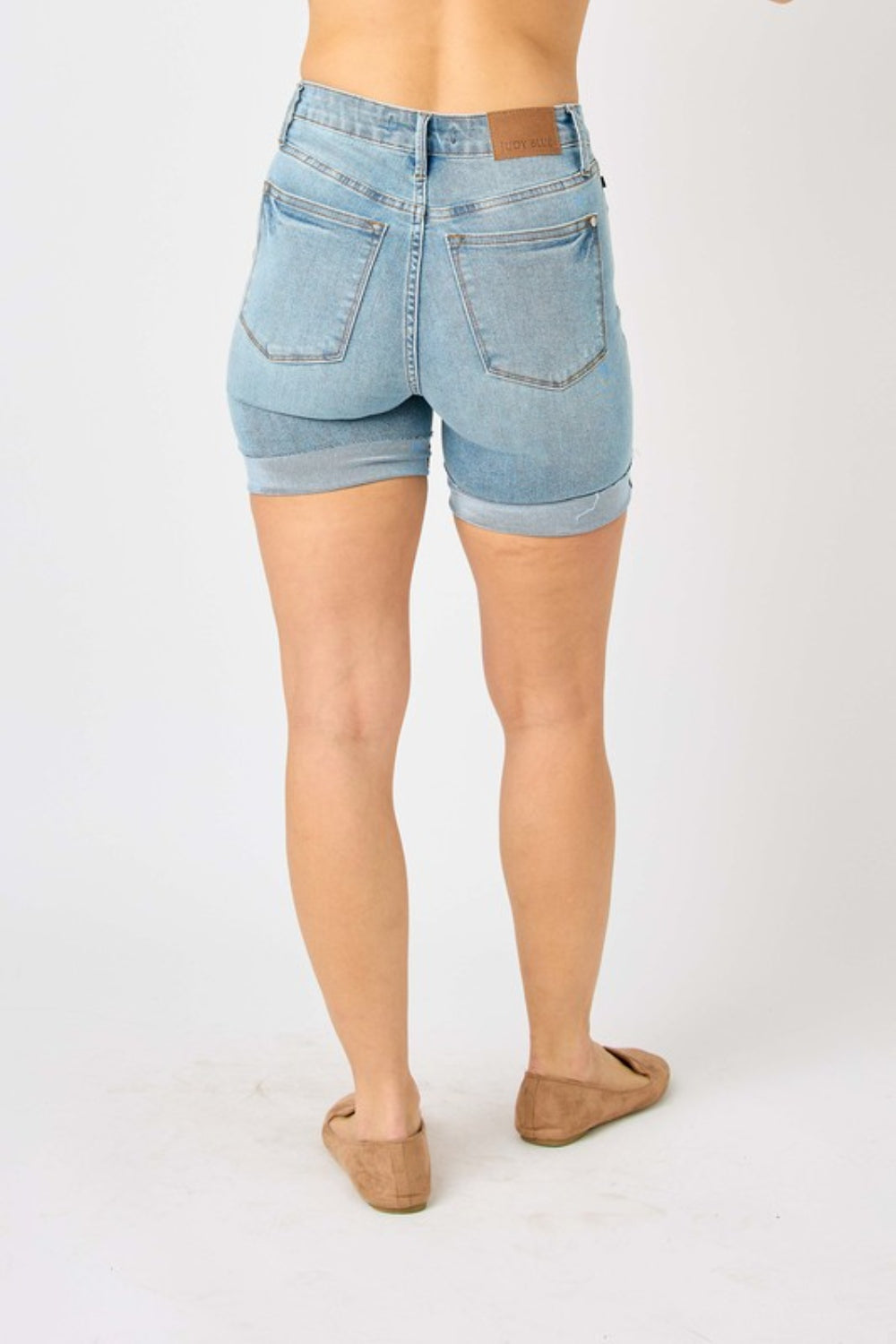 Judy Blue Full Size Tummy Control Denim Shorts - AllIn Computer