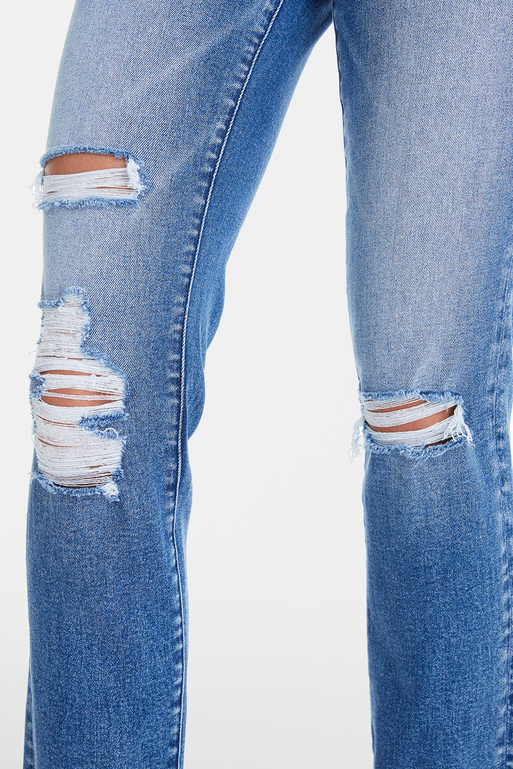 BAYEAS Full Size High Waist Distressed Cat's Whiskers Straight Jeans - AllIn Computer