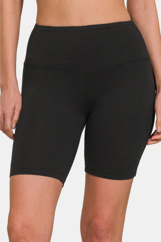 Zenana High Waist Active Shorts - AllIn Computer