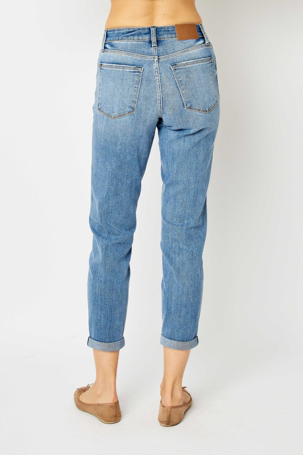 Judy Blue Full Size Cuffed Hem Slim Jeans - AllIn Computer