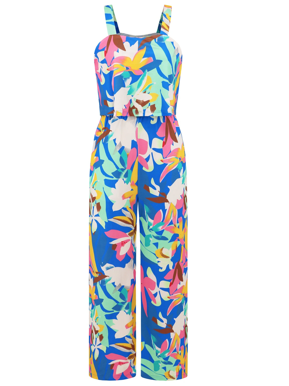 Printed Wide Strap Top and Pants Set - AllIn Computer