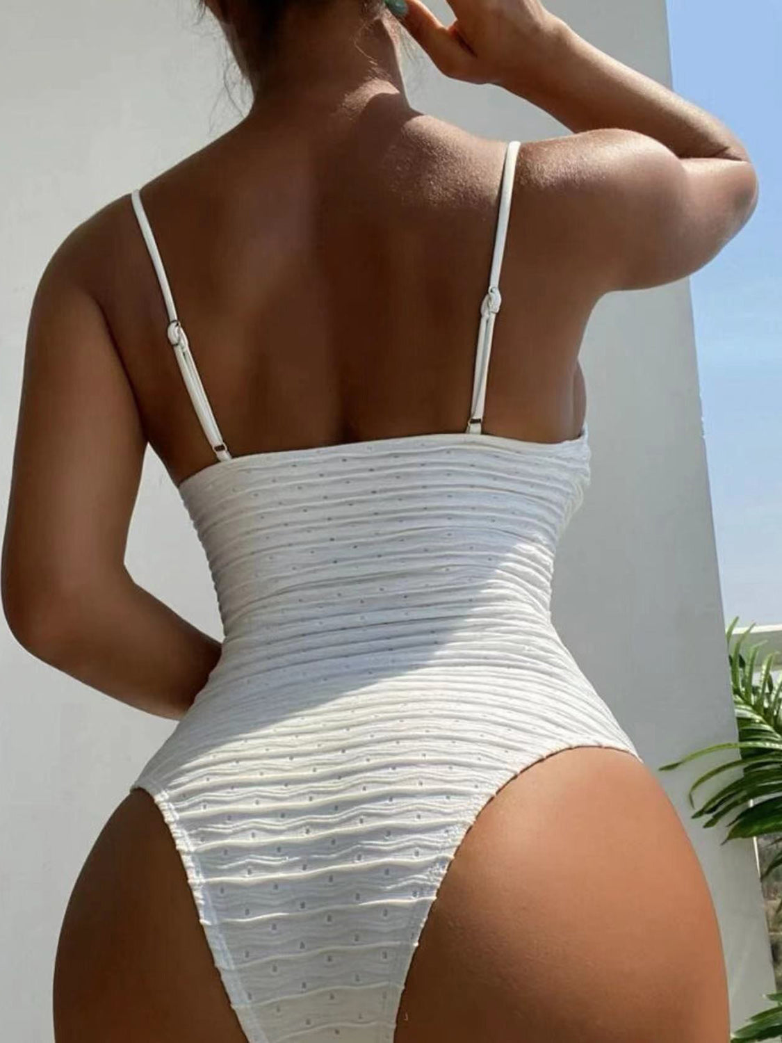 Sweetheart Neck Spaghetti Strap One-Piece Swimwear - AllIn Computer