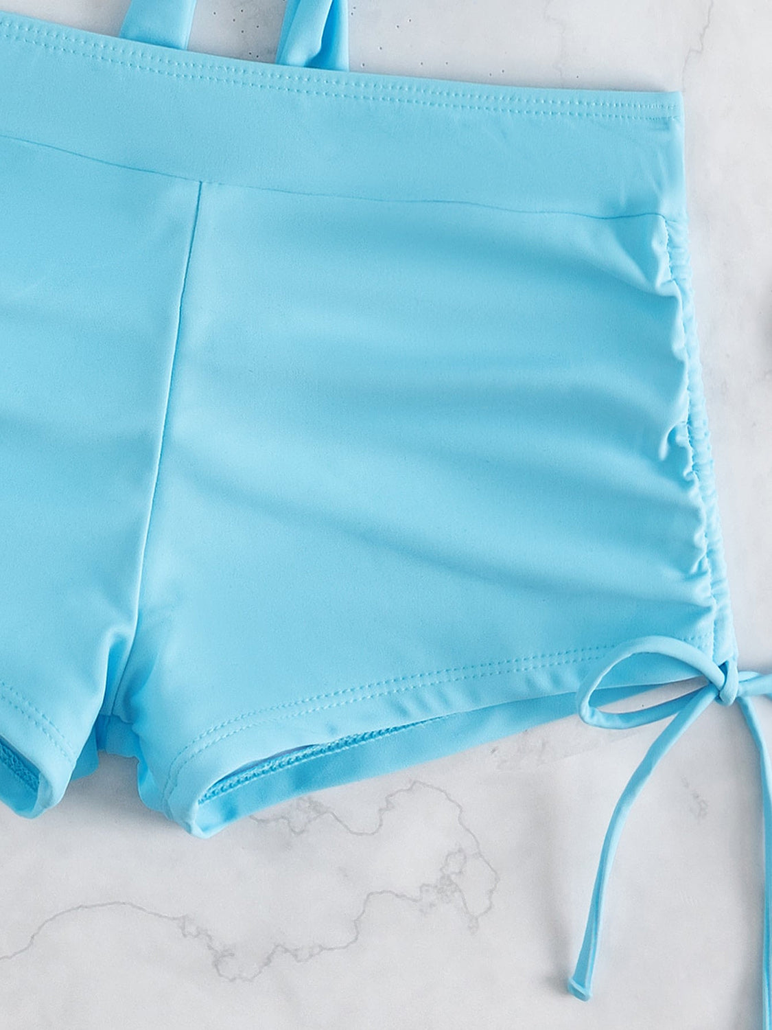 Crisscross Tied Top and Drawstring Shorts Swim Set - AllIn Computer