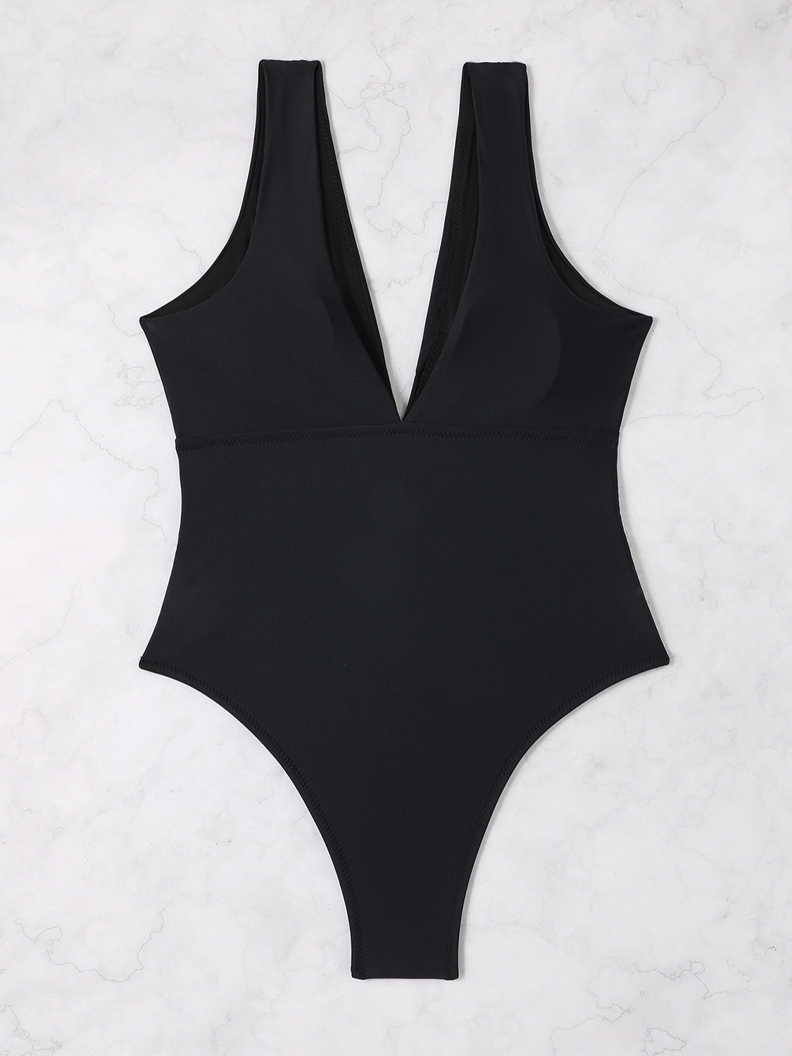 Plunge Wide Strap One-Piece Swimwear - AllIn Computer