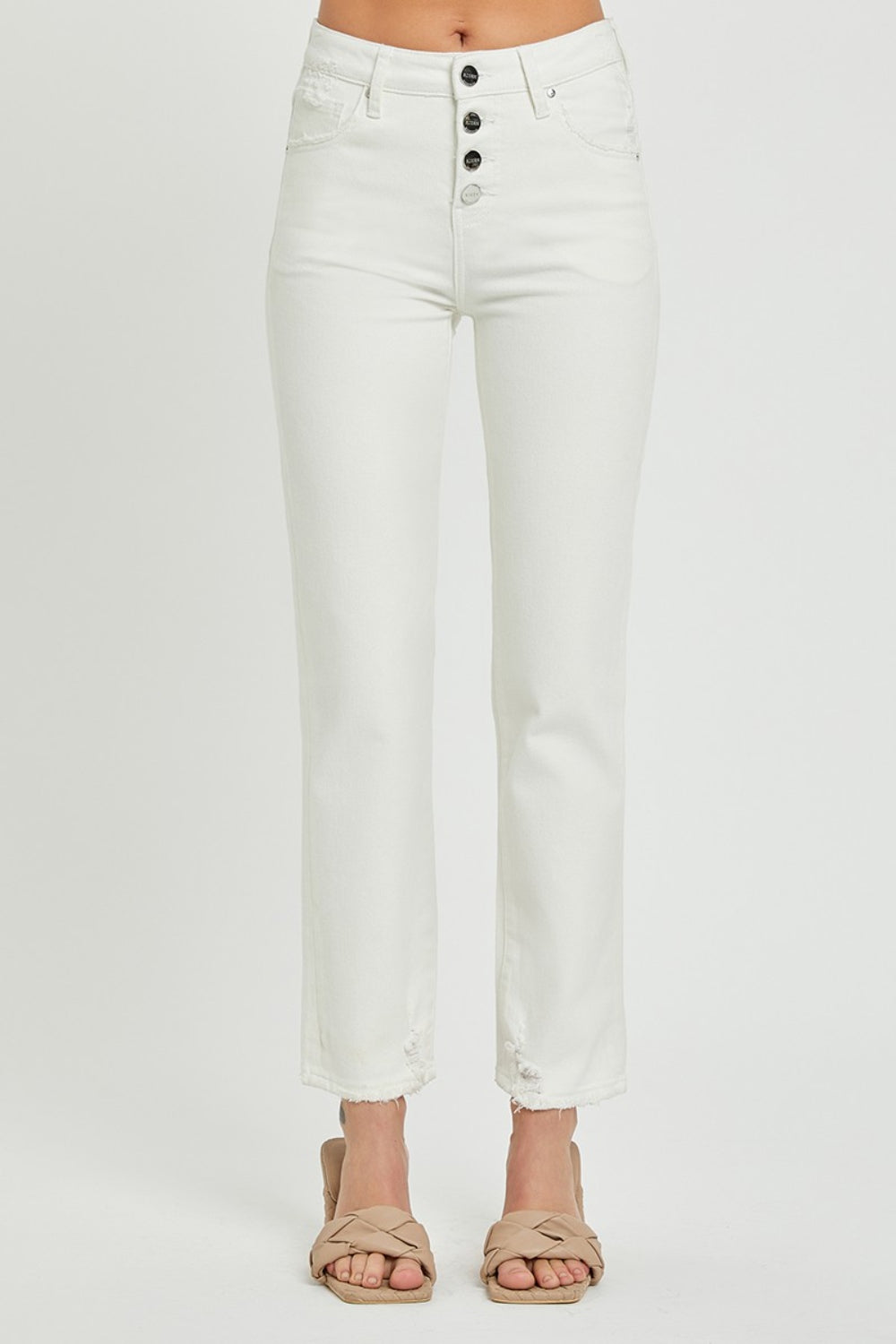 RISEN Full Size Mid-Rise Tummy Control Straight Jeans - AllIn Computer