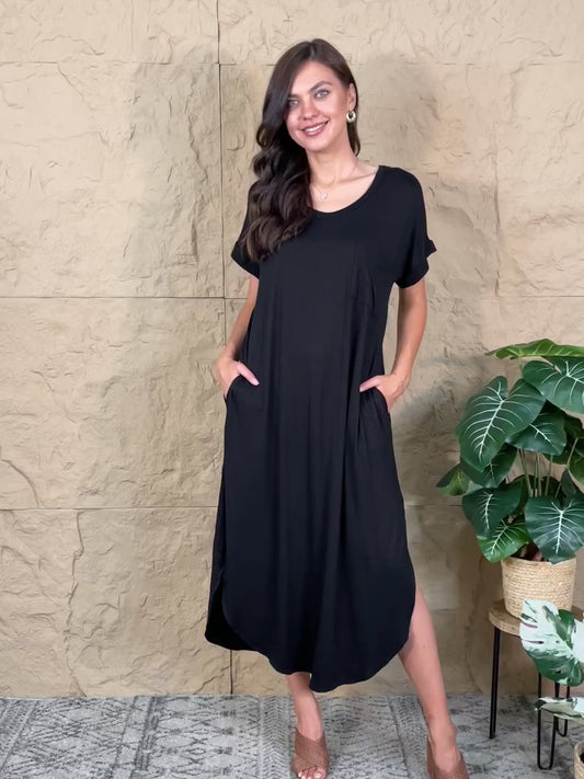 Heimish Love On Me Full Size Solid Maxi Dress