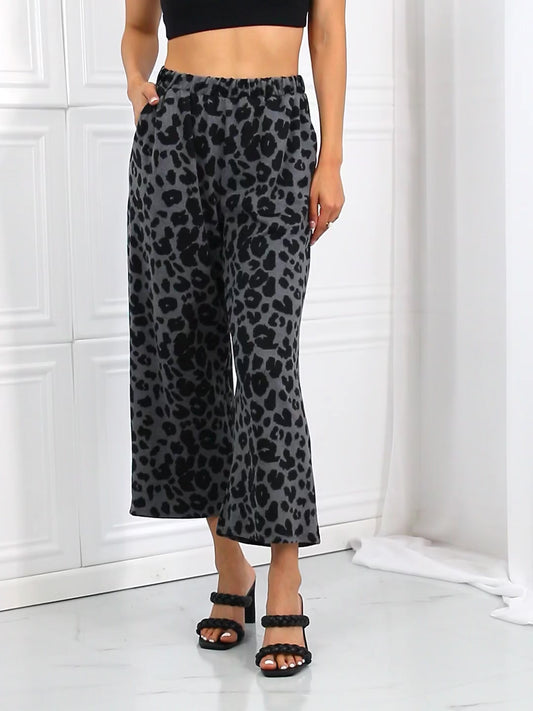 BOMBOM Stay Cozy Pattern Wide Leg Pants