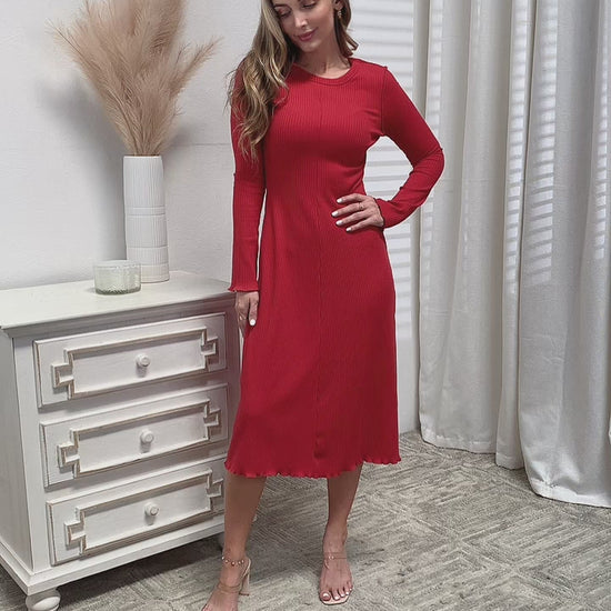 dress, dresses, long sleeve dress, long sleeved dress, long sleeved dresses, round neck, round neck dress, round neck dresses, plus size, full size, all in computer, allin computer, women's clothing store, clothing store, women's fashion, women's clothing, style, fashion