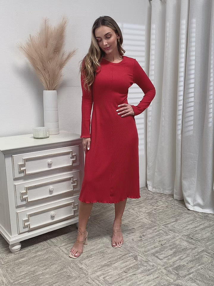 dress, dresses, long sleeve dress, long sleeved dress, long sleeved dresses, round neck, round neck dress, round neck dresses, plus size, full size, all in computer, allin computer, women's clothing store, clothing store, women's fashion, women's clothing, style, fashion