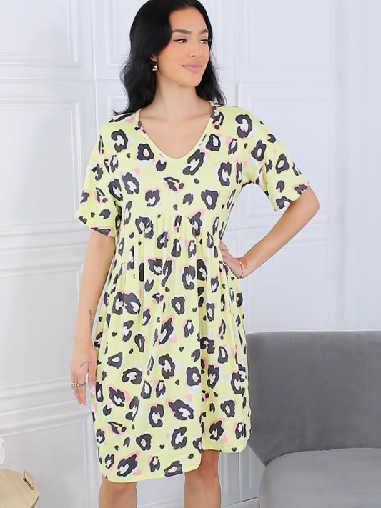 BOMBOM Take It Easy Animal Print Dress