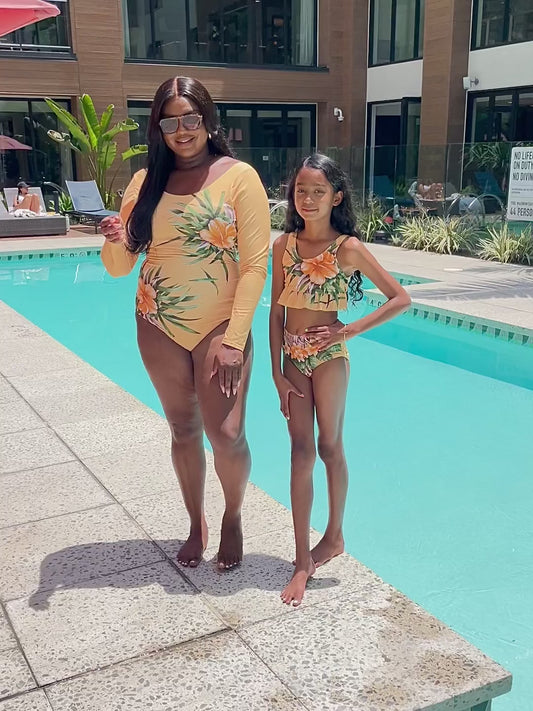 Marina West Swim Cool Down Longsleeve One-Piece Swimsuit