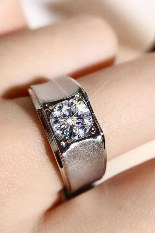 1 Carat Moissanite Wide Band Ring - AllIn Computer