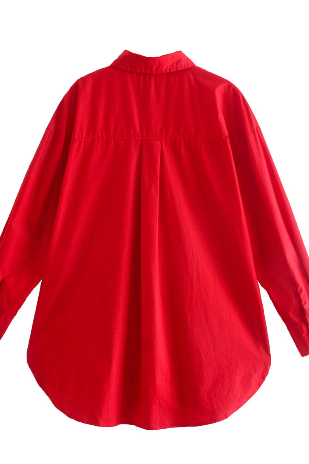 Dropped Shoulder Slit Shirt - AllIn Computer