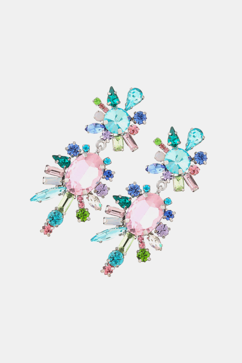 Geometric Shape Glass Stone Dangle Earrings - AllIn Computer