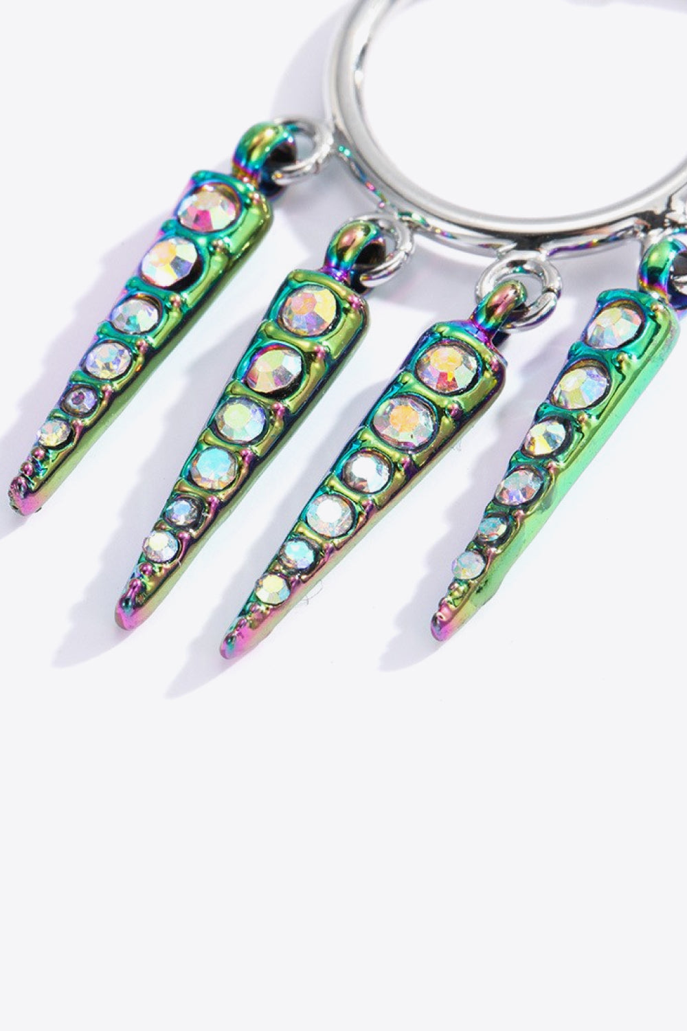 Multi-Colored Rhinestone Geometric Earrings - AllIn Computer