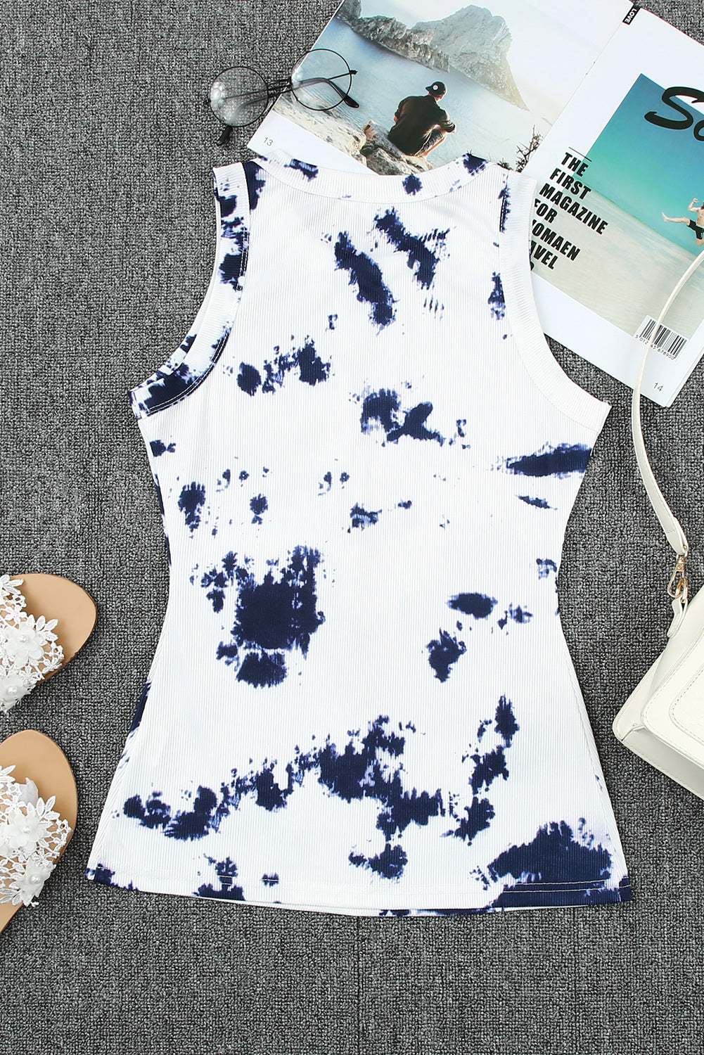 Tie-Dye Round Neck Tank - AllIn Computer